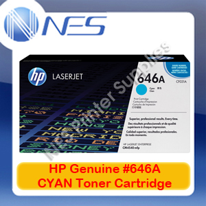 HP Genuine #646A CYAN Toner Cartridge for Color LaserJet CM4540/CM4540f/CM4540fskm [CF031A] 12.5K